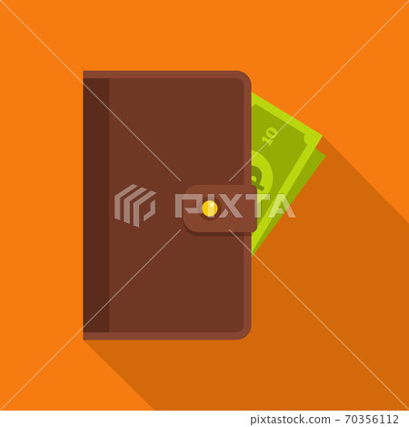 Purse man icon, flat style 70356112