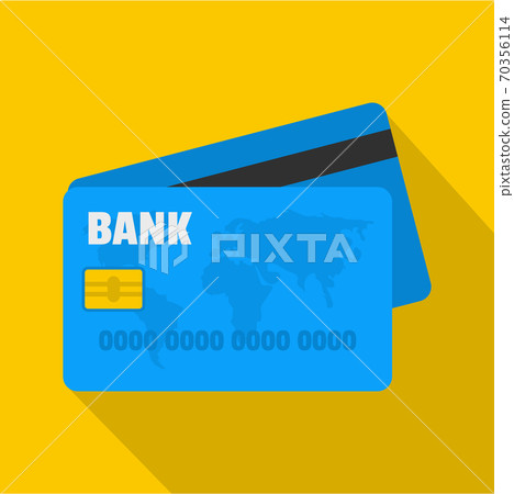 Credit card icon, flat style Credit card icon, flat style 70356114