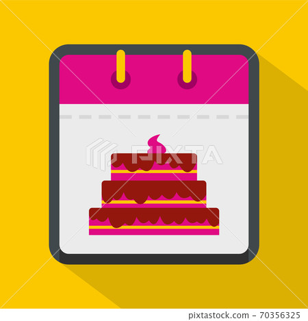 Calendar birthday icon, flat style Calendar birthday icon, flat style 70356325