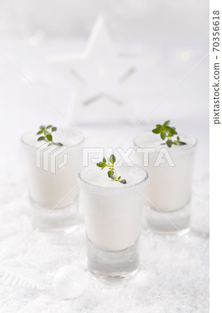 Winter holiday home made creamy cocktail 70356618