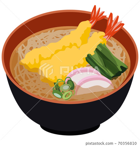 插圖素材天婦羅蕎麥麵Tensoba日本食品除夕年終矢量 插圖素材天婦羅蕎麥麵Tensoba日本食品除夕年終矢量 70356810