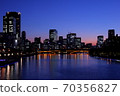 Night view of Osaka building from Tenmabashi 70356827