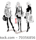 ◆ Fashion Croquis Series: Autumn / Winter Coordination No.3_Monochrome ◆ 70356856