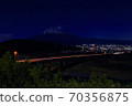 Mt. Fuji and night view from Fujikawa SA 70356875