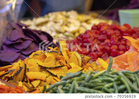 new Year. Taipei, Annual Currency Street, Inui, New Year. Taipei, New Year Street, dried fruits and vegetables, 70356919