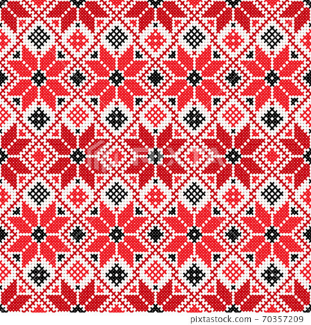 White-red-white Belarus ornament 70357209