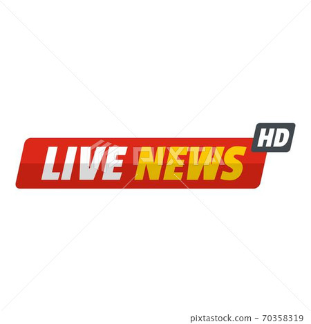 Live new with hd icon, flat style. Live new with hd icon, flat style. 70358319
