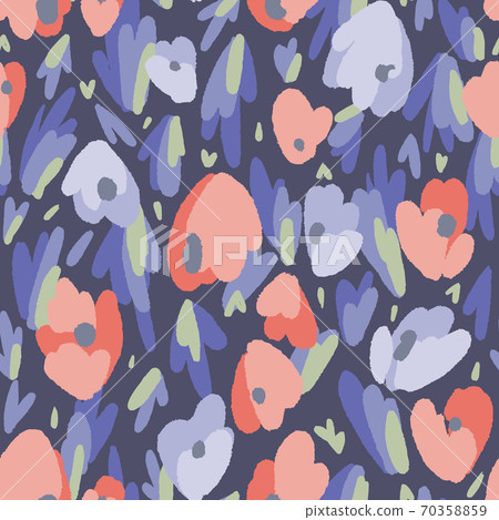 floral seamless pattern. Geometric shapes. 70358859
