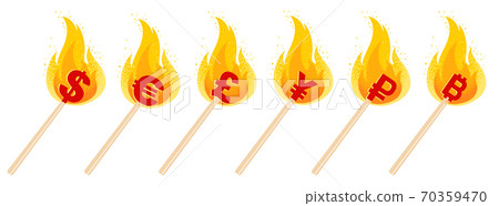 Vector set icons of dollar, euro, yen, ruble and pound Vector set icons of dollar, euro, yen, ruble and pound 70359470