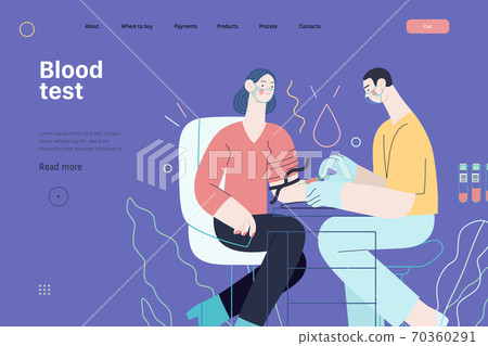 Medical tests illustration - blood test Medical tests illustration - blood test 70360291