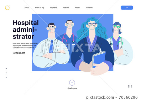 Medical insurance illustration - hospital administrator 70360296