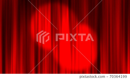 Red curtain stage curtain spotlight 70364199