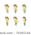 Physical upset set_female_white background 70365144