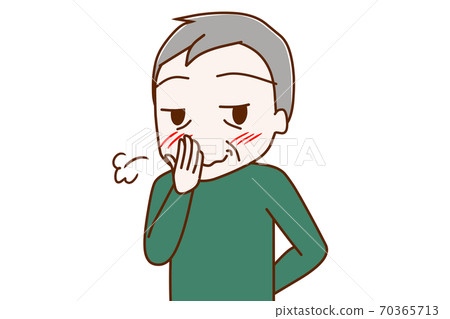 一位老人忍受著笑聲,卻不停地假笑 一位老人忍受著笑聲,卻不停地假笑 70365713