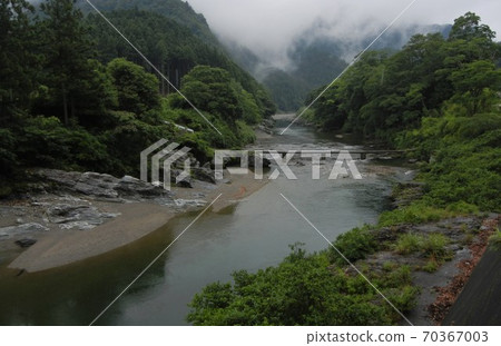 River scenery in Japan: Kushida River in the Kaskin Gorge in Matsusaka City, Mie Prefecture 70367003