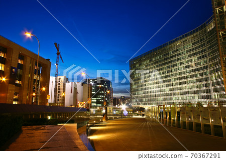Berlaymont buiding at night in brussels Berlaymont buiding at night in brussels 70367291