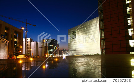 Berlaymont is an office building in Brussels at night 70367298