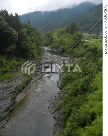 日本的河流風光：三重縣松阪市Kaskin峽谷的K田河 70367676