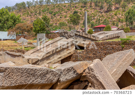 Ancient obelisks in city Aksum, Ethiopia Ancient obelisks in city Aksum, Ethiopia 70368723