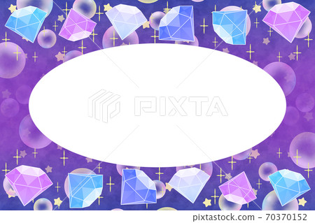 Diamond frame rectangular purple - Stock Illustration [70370152] - PIXTA