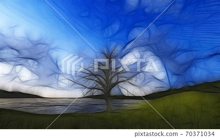 Moon night- 3d rendering 70371034