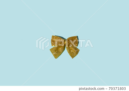 christmas ornament golden glitter bow decor blue 70371803