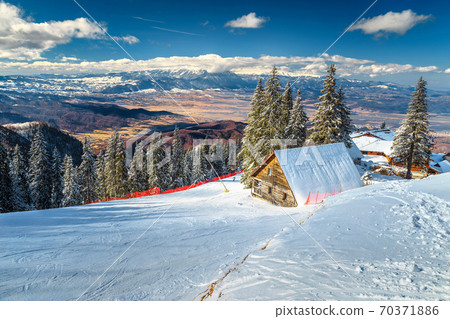 Famous ski resort in the Carpathians, Poiana Brasov, Romania, Europe Famous ski resort in the Carpathians, Poiana Brasov, Romania, Europe 70371886