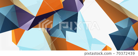 3d mosaic abstract backgrounds, low poly shape geometric design 70372439