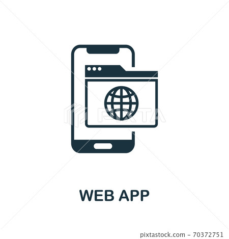 Web App icon. Simple element from app development collection. Filled Web App icon for templates, infographics and more Web App icon. Simple element from app development collection. Filled Web App icon for templates, infographics and more 70372751