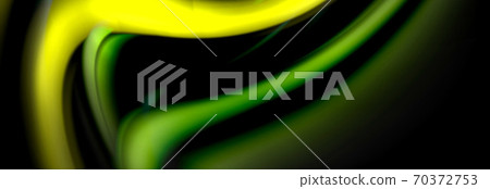 Dynamic motion abstract background. Color blurred stripes on black. Wave liquid lines poster. Vector illustration Dynamic motion abstract background. Color blurred stripes on black. Wave liquid lines poster. Vector illustration 70372753