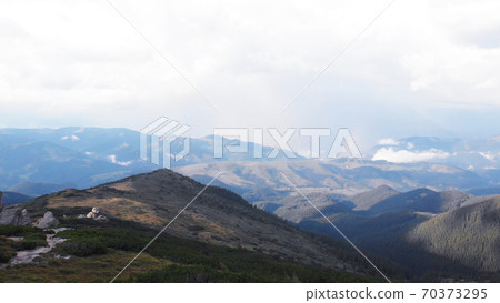 Landscape of endless mountains. Landscape of endless mountains. 70373295