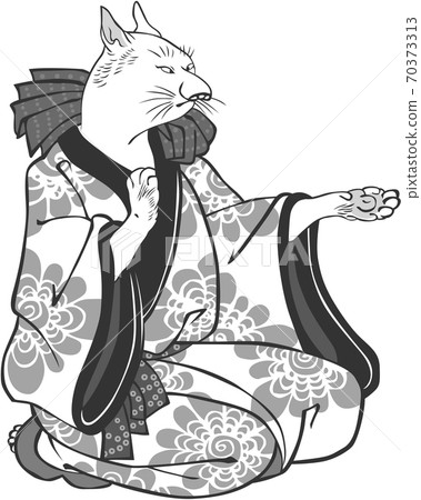 浮世繪夜海第34部分 插圖素材 圖庫