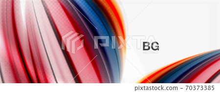 Abstract Background. Smooth flowing lines, blurred waves, rainbow color style stripes. Vector illustrations for covers, banners, flyers and posters and other 70373385