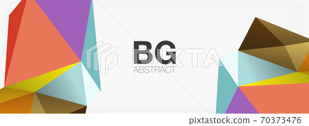 3d mosaic abstract backgrounds, low poly shape geometric design 70373476