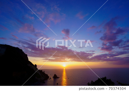 小樽恭祖全景天文台的日落 70374304