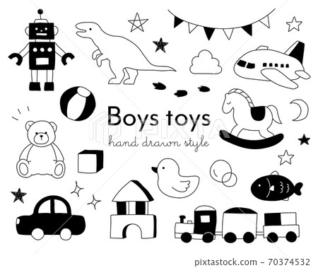 一套男孩玩具的手繪插圖/可愛/孩子/玩耍/物品/育兒/兒童/育兒 一套男孩玩具的手繪插圖/可愛/孩子/玩耍/物品/育兒/兒童/育兒 70374532