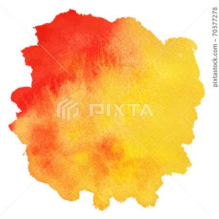 Watercolor background red and yellow bleeding gradient 70377278