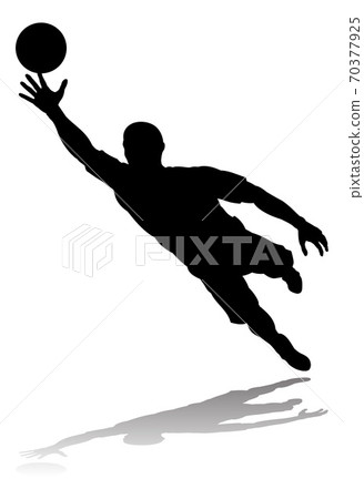 Soccer Football Player Silhouette Soccer Football Player Silhouette 70377925