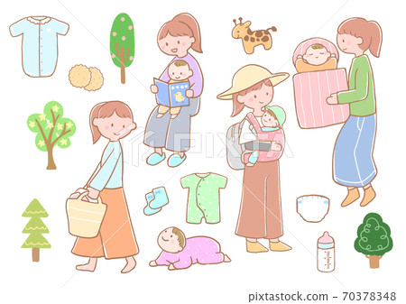 寶貝和媽媽 70378348