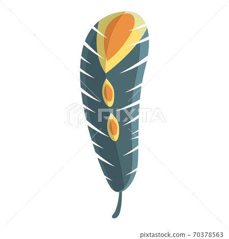 Fluff feather icon, cartoon style 70378563