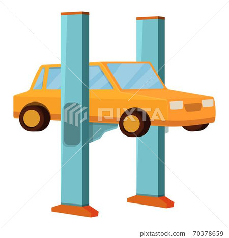 Car lift machine icon, cartoon style 70378659