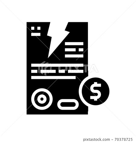 contract breaking glyph icon vector illustration contract breaking glyph icon vector illustration 70378725