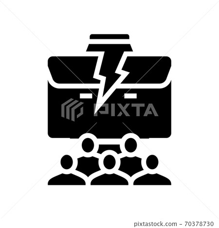 people lost job glyph icon vector illustration people lost job glyph icon vector illustration 70378730