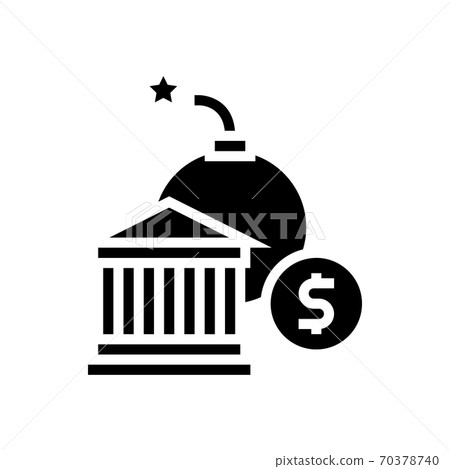 bank bang bomb glyph icon vector illustration bank bang bomb glyph icon vector illustration 70378740