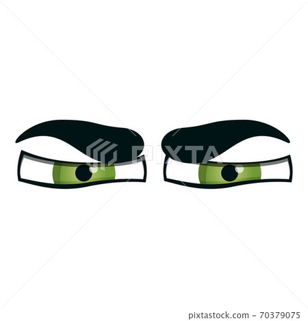 Furious eyes icon, cartoon style 70379075