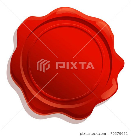 Insignia wax seal icon, cartoon style 70379651