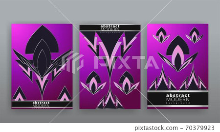 Abstract page templates set, retro wave creative hipster, silver metalic tech backgrond. Stylish geometric creative futuristic cover, Abstract page templates set, retro wave creative hipster, silver metalic tech backgrond. Stylish geometric creative futuristic cover, 70379923