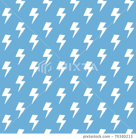 Vector seamless pattern of white sketch lightning 70380213