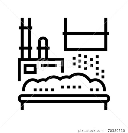 waste factory equipment line icon vector illustration 70380510
