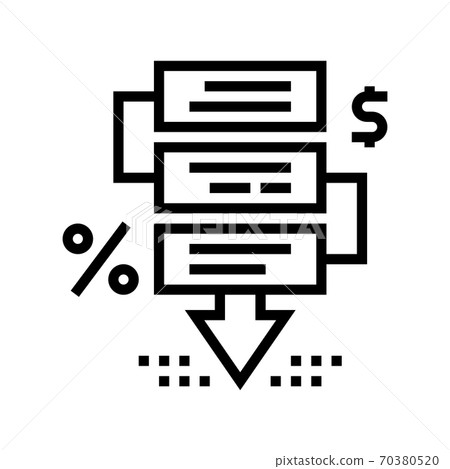 financial crisis stages line icon vector illustration 70380520